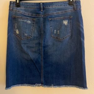Womens denim skirt.